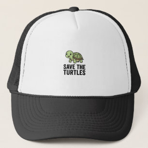Save The Turtles Vintage Turtle Conservation Shirt Trucker Hat