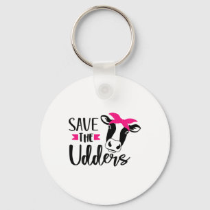 Save The Udders Breast Cancer Awareness Keychain