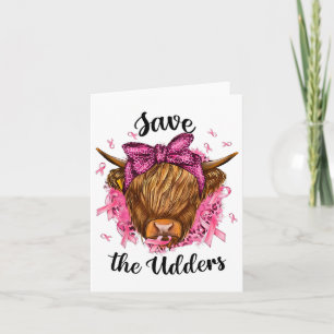 Save The Udders Breast Cancer Awareness Warrior Co Card