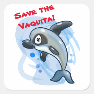 Save the Vaquita Square Sticker
