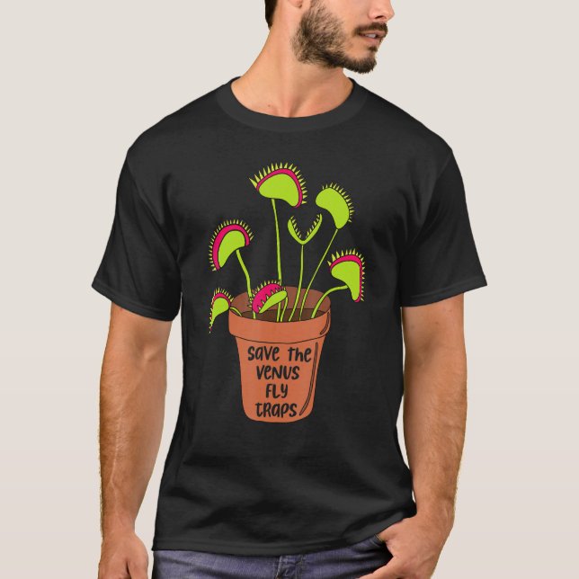 Save the Venus Fly Traps Graphic T-Shirt (Front)