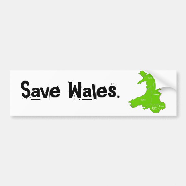 save the Wales. Bumper Sticker (Front)