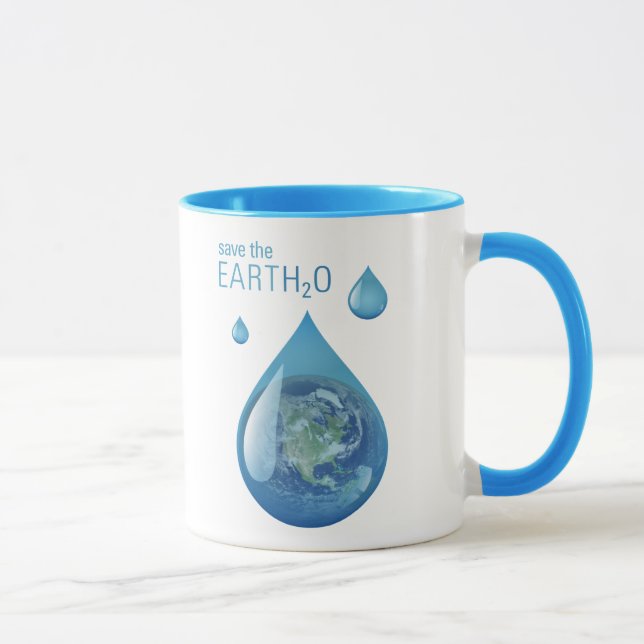 Save the Water Planet mug (Right)