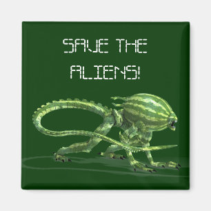 Save The Watermelon Aliens Magnet