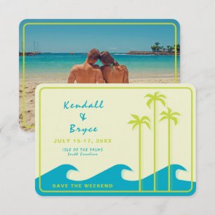 Save the Weekend Destination Tropical Wedding Date