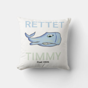 save the whale throw pillow