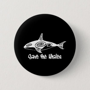 Save the Whales 2 Inch Round Button