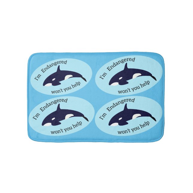 Save the Whales Bath Mat (Front)