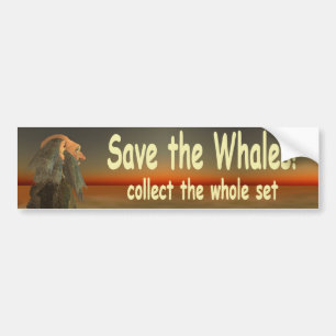 save the whales bumper sticker