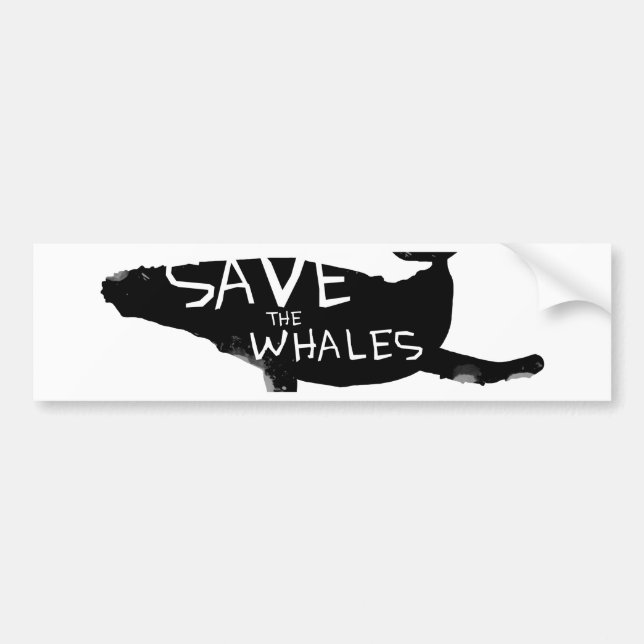 Save the Whales Bumper Sticker (Front)