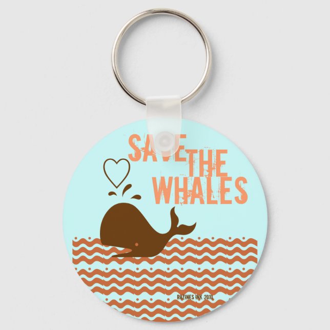 Save The Whales - Environmentally Conscious Keychain (Front)