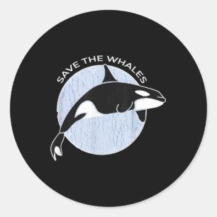 Save The Whales I Ocean Environmental Protection I Classic Round Sticker