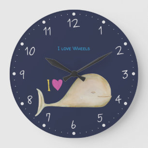 Save the Whales Large Clock