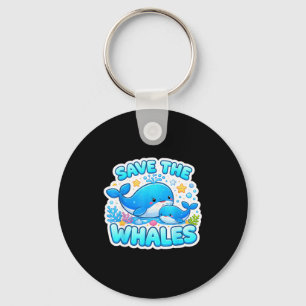 Save The Whales Lover Earth Day Environment Ecolog Keychain