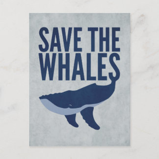 Save the Whales Postcard