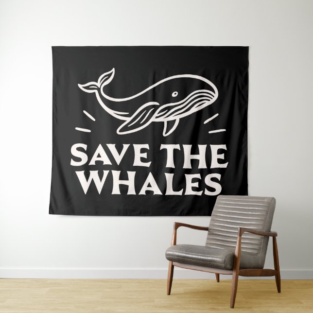 Save the whales tapestry (In Situ (Horizontal))