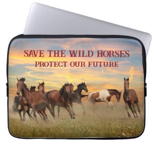 Save The Wild Horses Laptop Sleeve