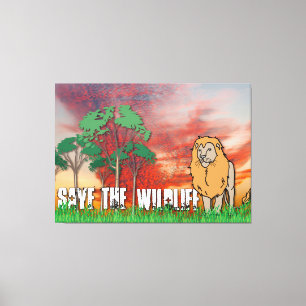 Save the wildlife canvas print