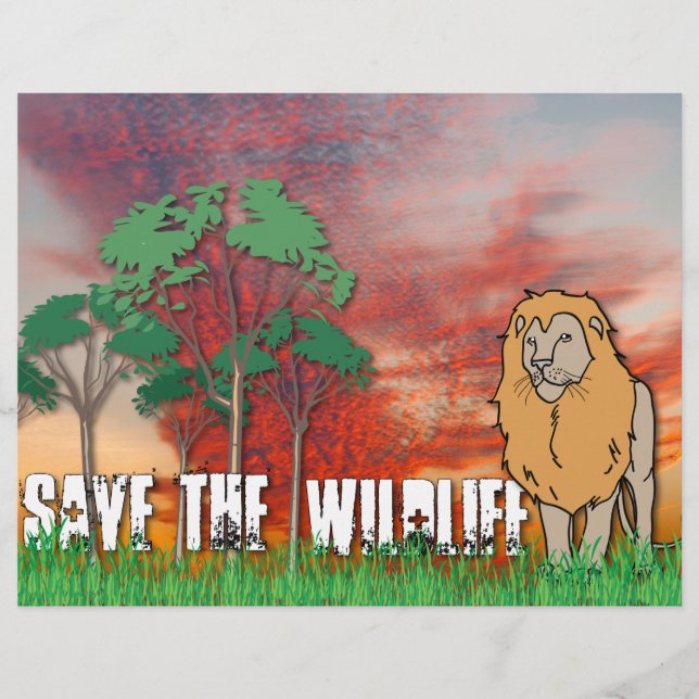 Save the wildlife flyer (Front)