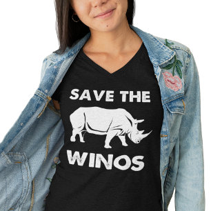 Save the Winos with Rhinoceros T-Shirt