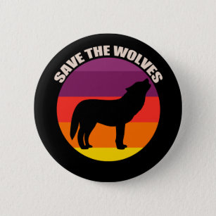 Save the Wolves 2 Inch Round Button