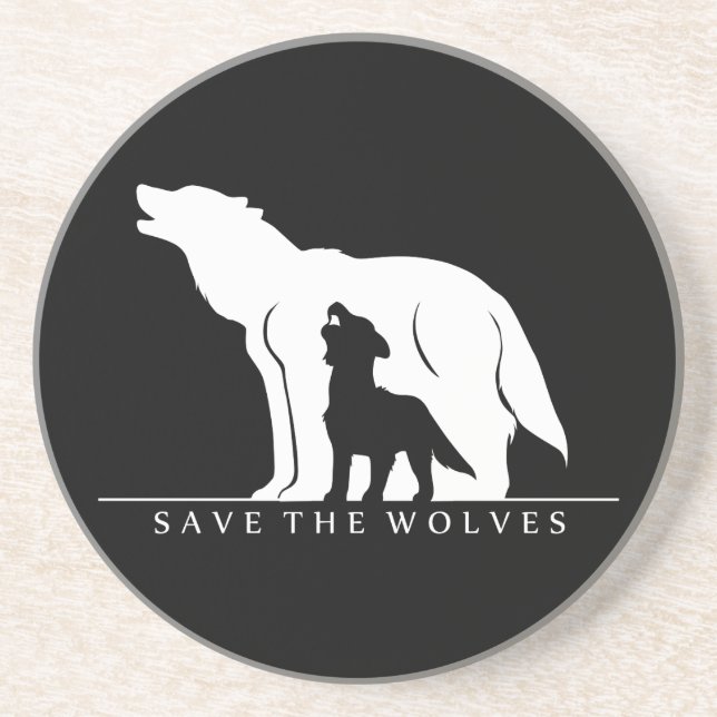 Save the Wolves Coaster (Front)