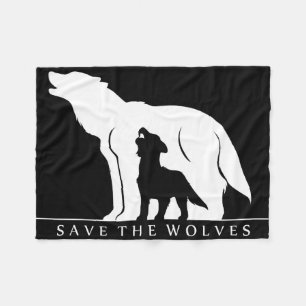 Save the Wolves Fleece Blanket