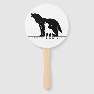 Save the Wolves Hand Fan