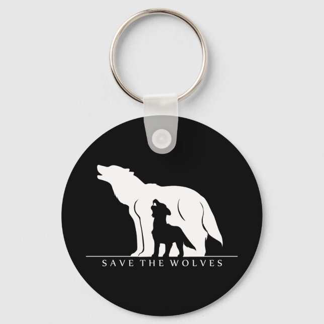Save the Wolves Keychain (Front)