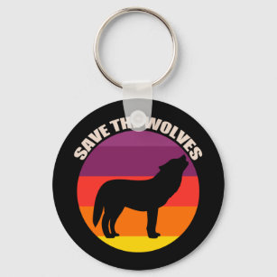 Save the Wolves Keychain
