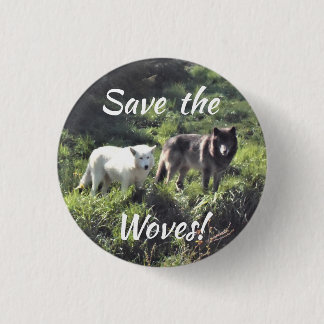 Save the Wolves pin