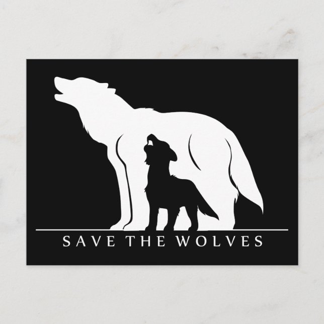 Save the Wolves Postcard (Front)