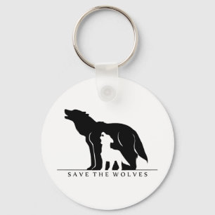 Save the Wolves (white ver.) Keychain
