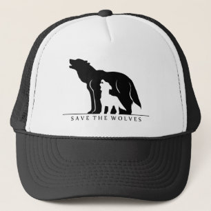 Save the Wolves (white ver.) Trucker Hat