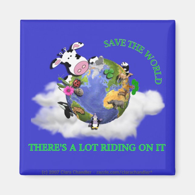 Save The World Magnet (Front)