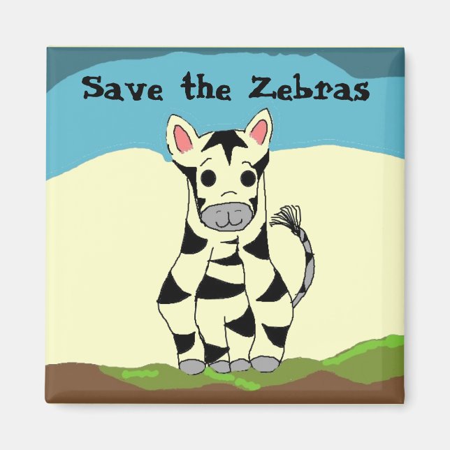 Save the Zebras Magnet (Front)