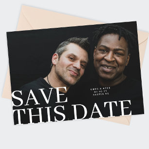 SAVE THIS DATE 2 Photo Wedding Save The Date