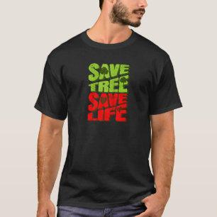 Save Tree Save Life Retro US Animals Parks Wildlif T-Shirt