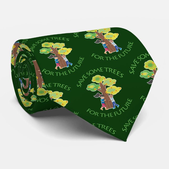Save Trees Environmental Tie (Rolled)