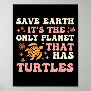Save Turtles Earth Day 2025 Turtles Lover  Poster