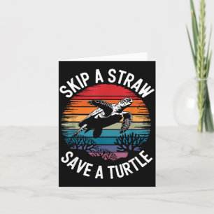 Save Turtles Sea Ocean Turtle Shirt Card