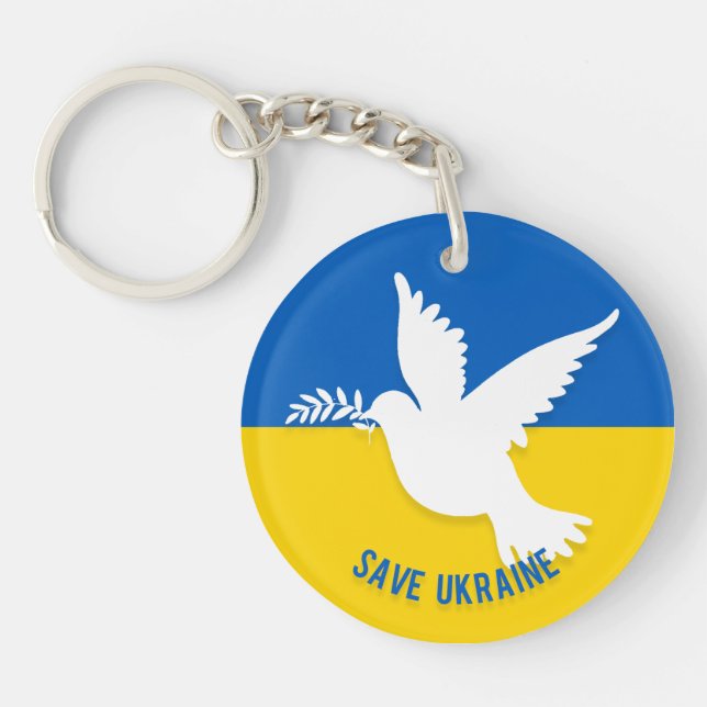 Save Ukraine Acrylic Keychain (Front)