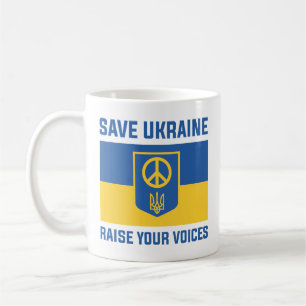 Save Ukraine Raise Your Voices Coffee Mug