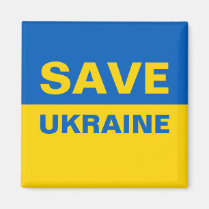 Save Ukraine Ukrainian Flag Magnet