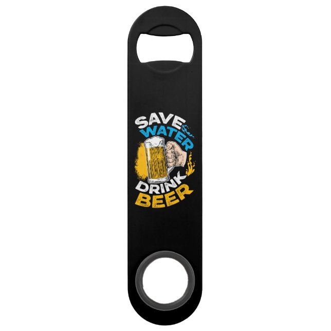Save Water Drink Beer Bar Key (Front)