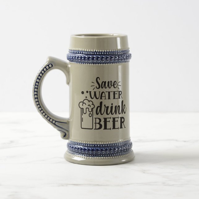 Save Water, Drink Beer Stein (Left)