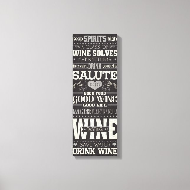 Save Water Drink Wine Canvas Print (Front)