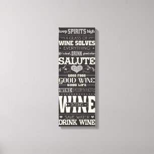 Save Water Drink Wine Canvas Print