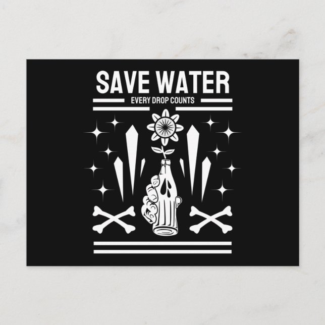 Save Water Every Drop Counts Postcard (Front)