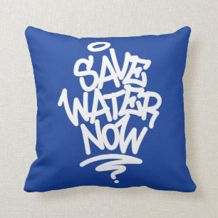 Save Water Now Throw Pillow